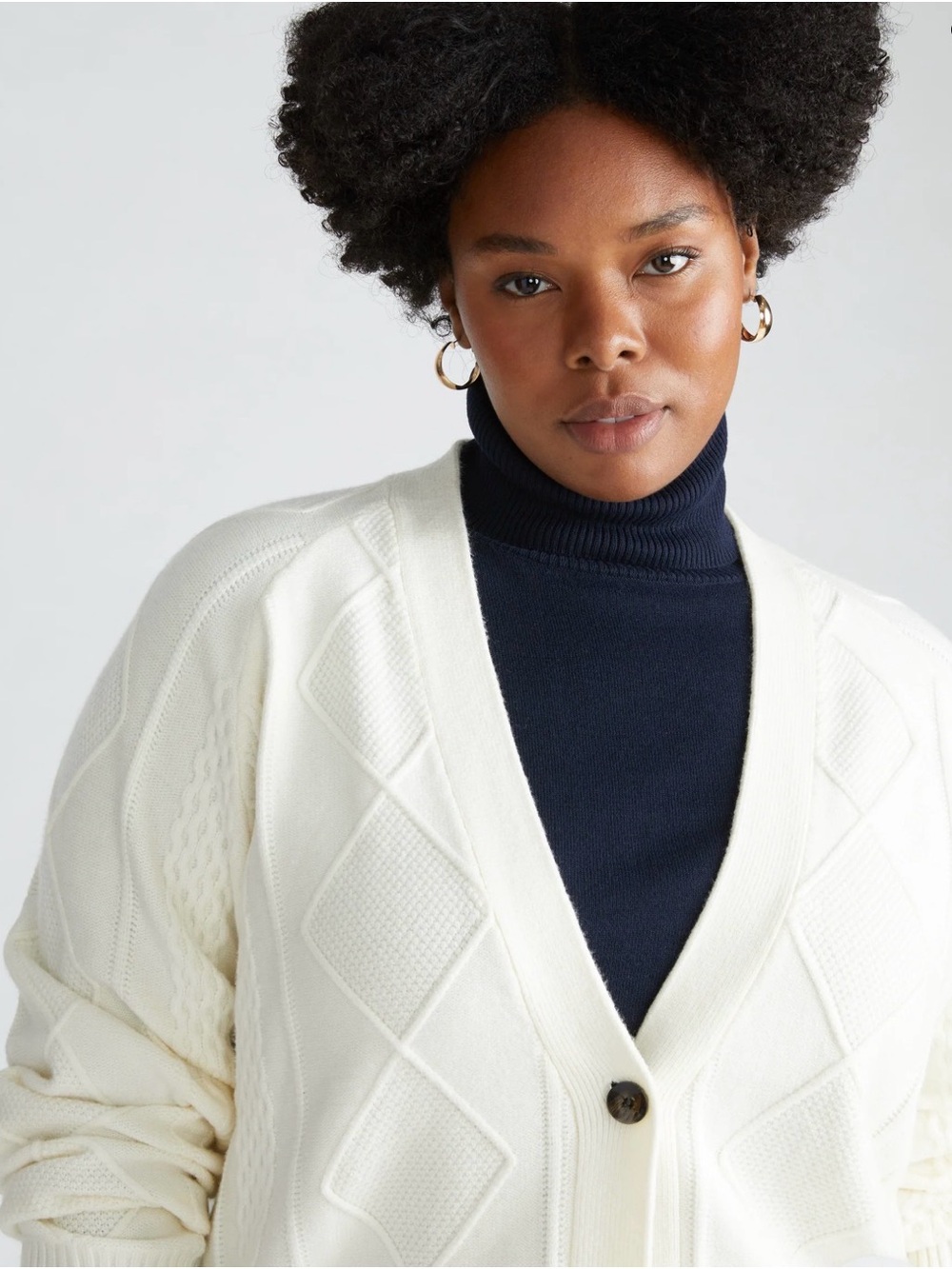Universal Standard Cable Knit Cardigan size 18-20